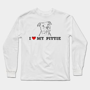 I Love My Pittie, Pitbull Love Long Sleeve T-Shirt